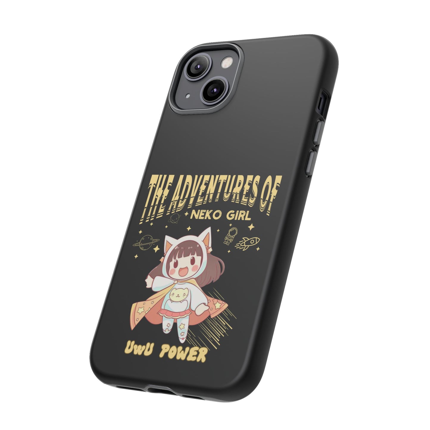 Cartoon Hero Anime Cat Meme Girl Phone Case, iPhone, Pixel, Samsung