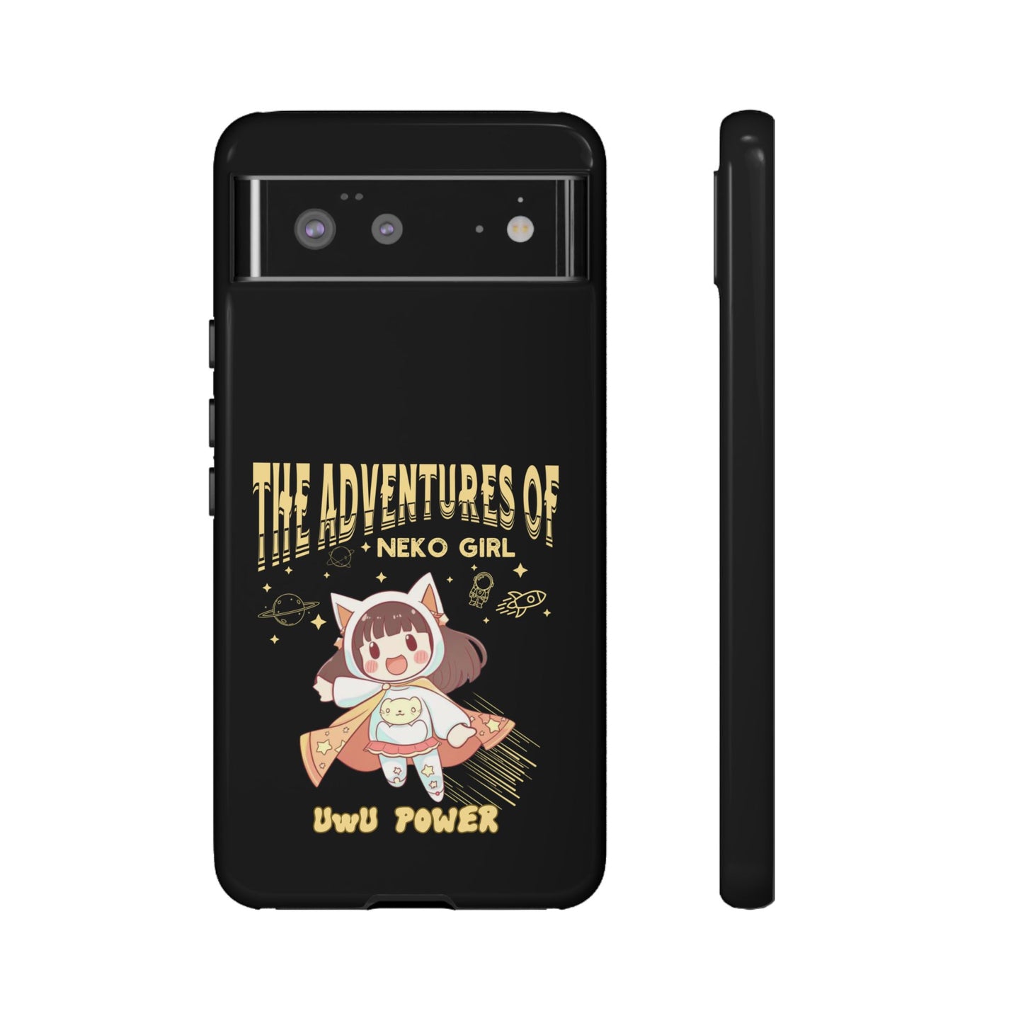 Cartoon Hero Anime Cat Meme Girl Phone Case, iPhone, Pixel, Samsung