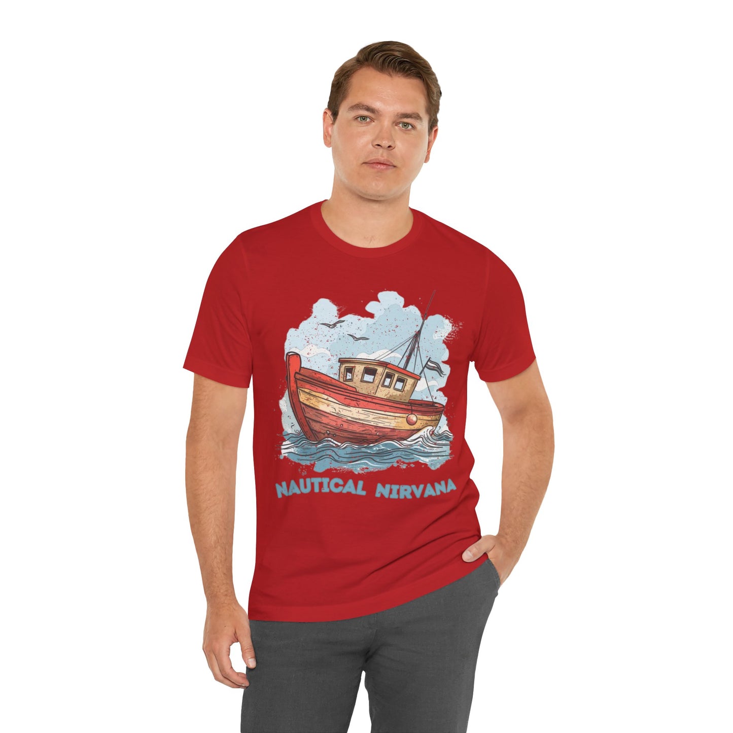 Aqua Blue Water Canal Boat T Shirt - US