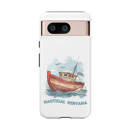 Aqua Blue Water Canal Boat White Phone Case iPhone Pixel Samsung