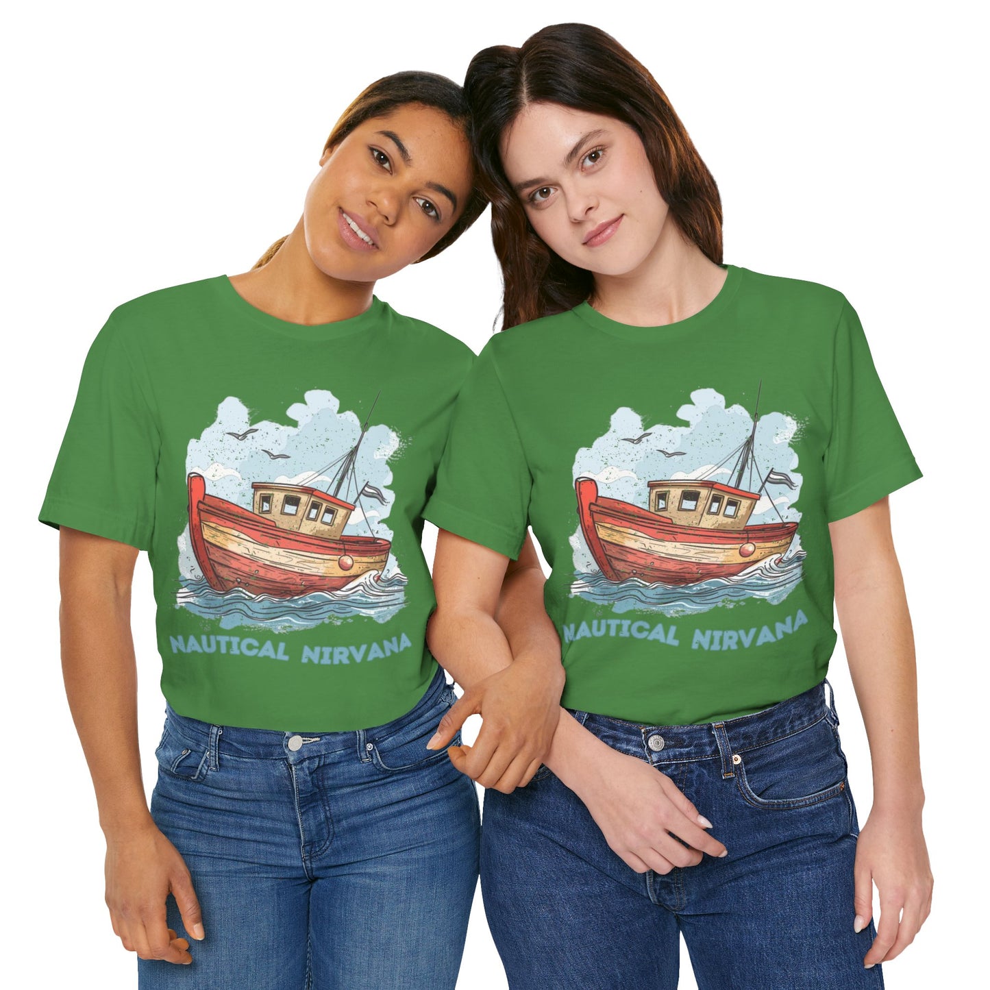 Aqua Blue Water Canal Boat T Shirt - UK