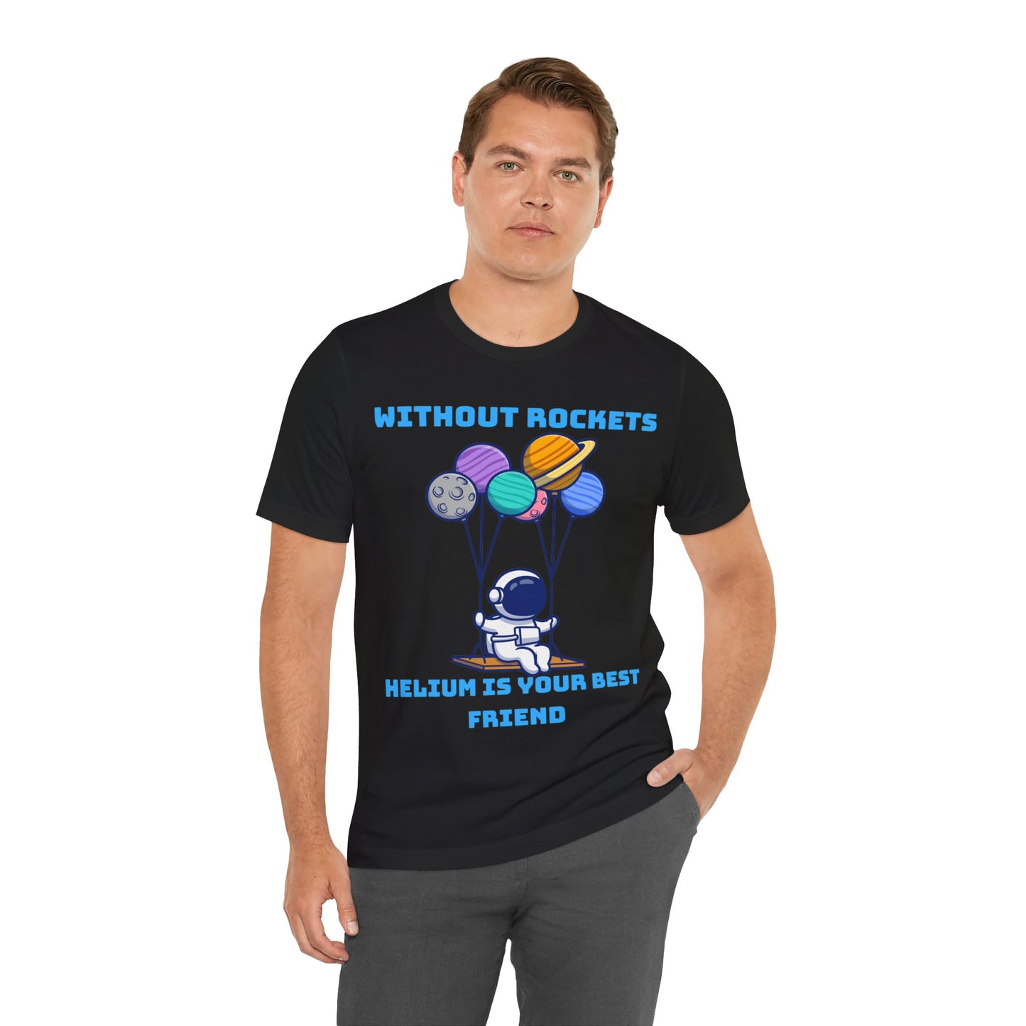 Funny Science Balloon Meme Astronaut Rocket T Shirt - UK