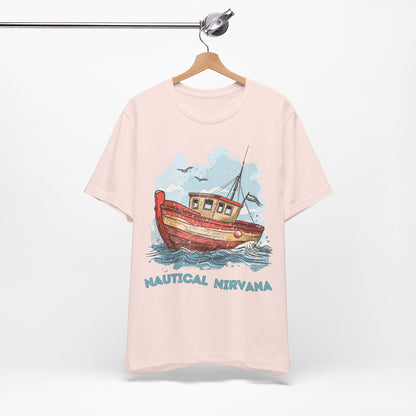 Aqua Blue Water Canal Boat T Shirt - UK