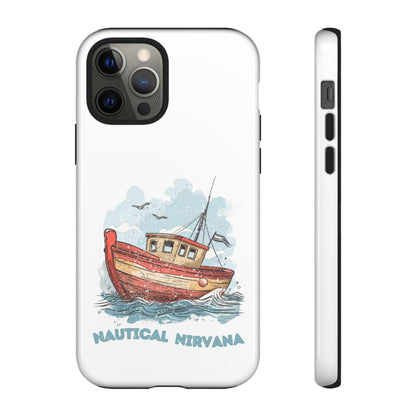 Aqua Blue Water Canal Boat White Phone Case iPhone Pixel Samsung