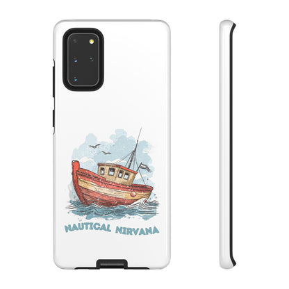 Aqua Blue Water Canal Boat White Phone Case iPhone Pixel Samsung