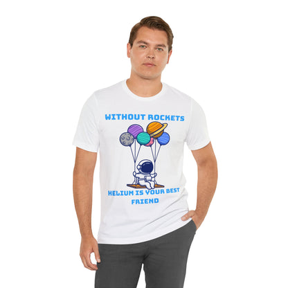 Funny Science Balloon Meme Astronaut Rocket T Shirt - UK