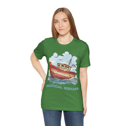 Aqua Blue Water Canal Boat T Shirt - UK