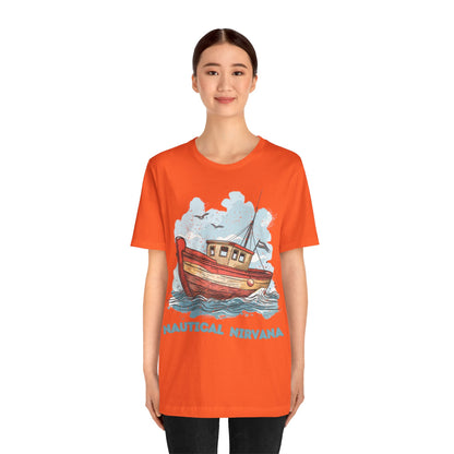 Aqua Blue Water Canal Boat T Shirt - US