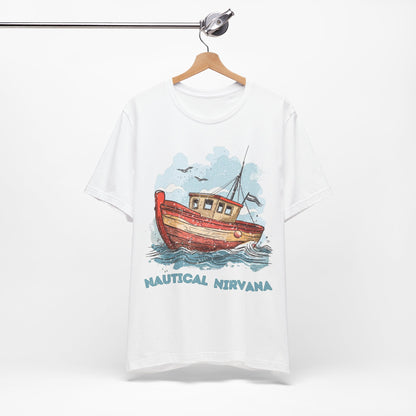 Aqua Blue Water Canal Boat T Shirt - UK