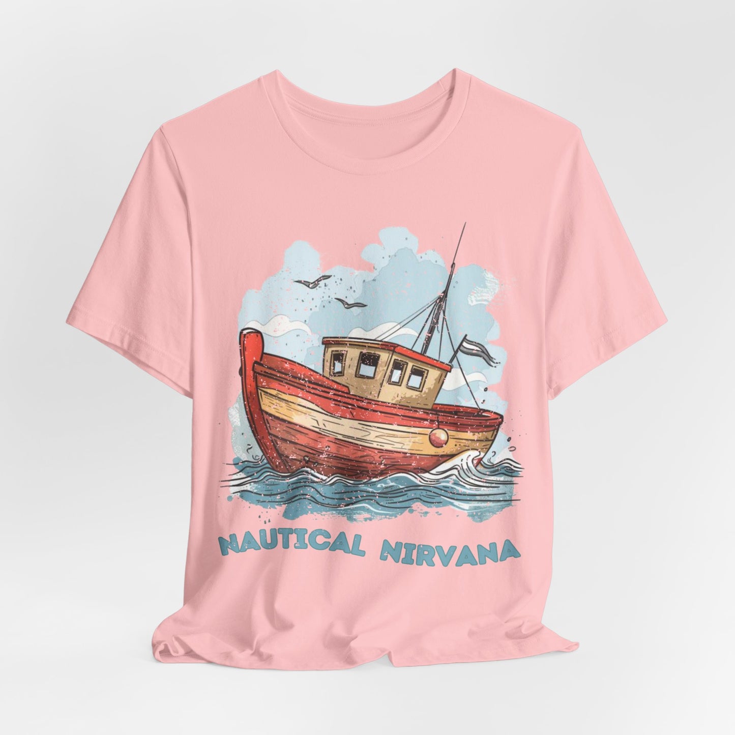 Aqua Blue Water Canal Boat T Shirt - US