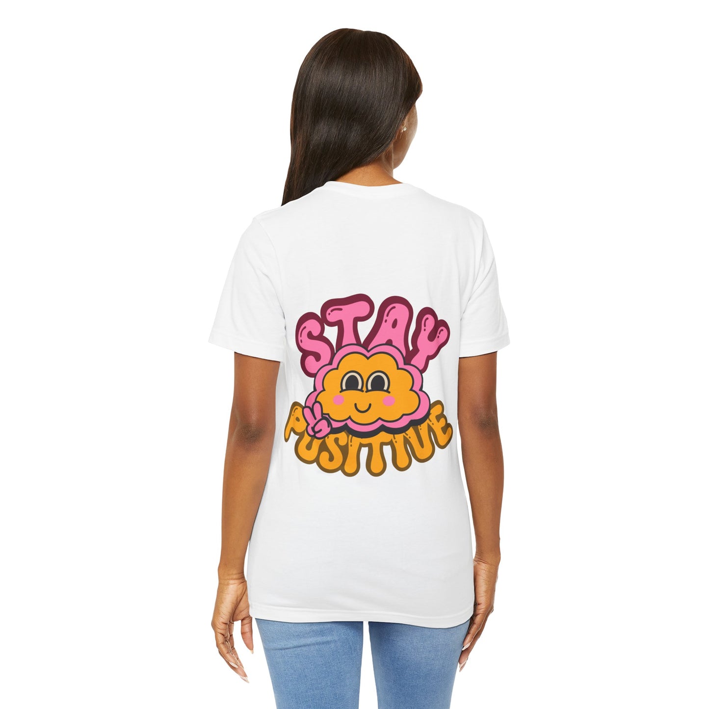 Stay Positive Motivational Quote About Life Retro T Shirt - UK