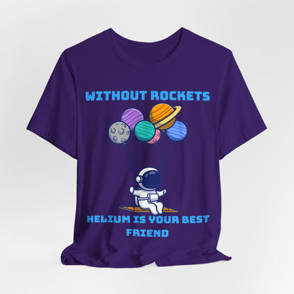 Funny Science Balloon Meme Astronaut Rocket T Shirt - UK