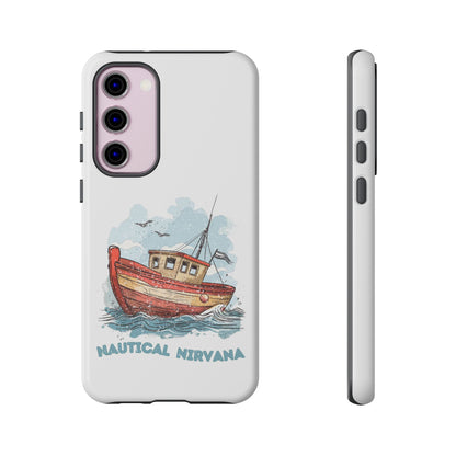 Aqua Blue Water Canal Boat White Phone Case iPhone Pixel Samsung