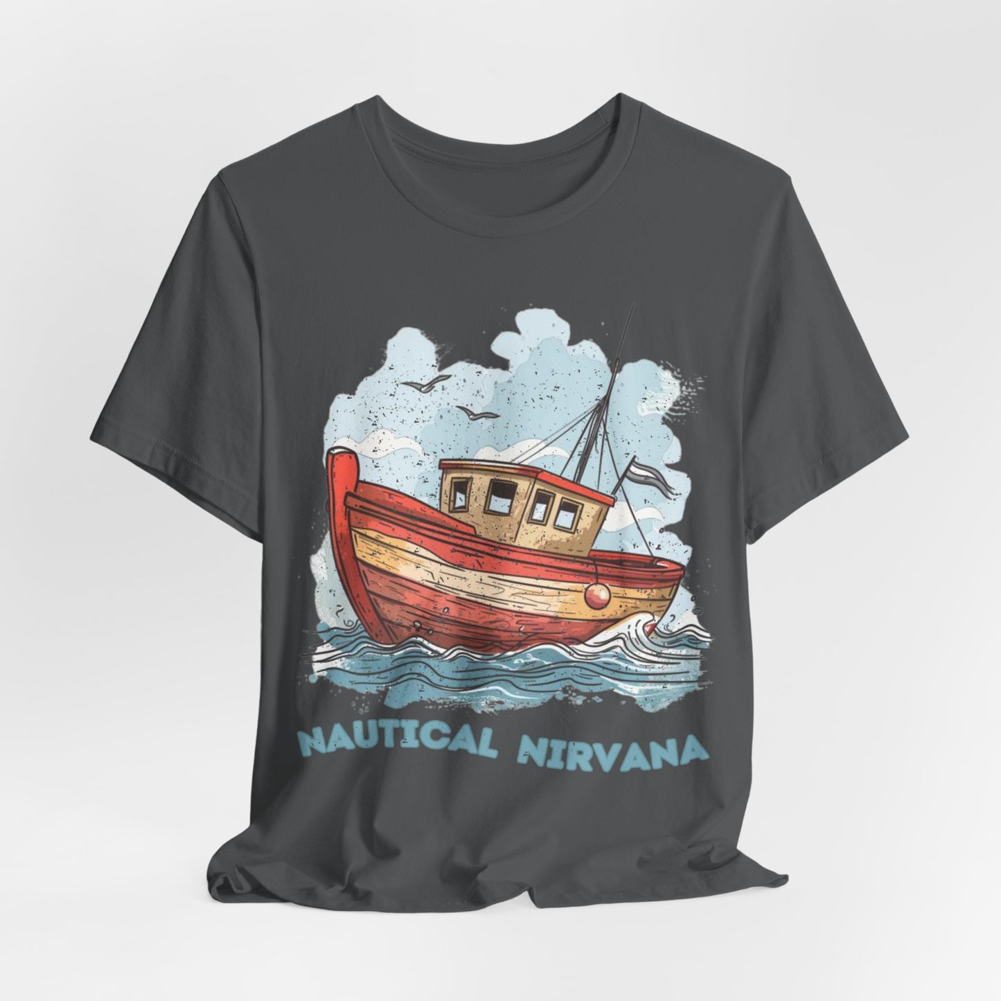 Aqua Blue Water Canal Boat T Shirt - US