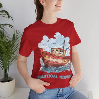 Aqua Blue Water Canal Boat T Shirt - US