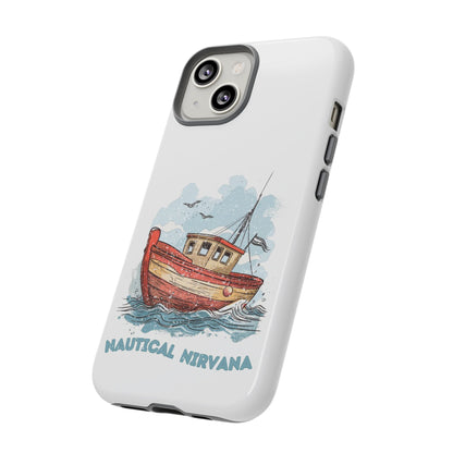 Aqua Blue Water Canal Boat White Phone Case iPhone Pixel Samsung