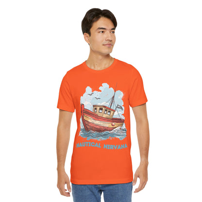 Aqua Blue Water Canal Boat T Shirt - UK