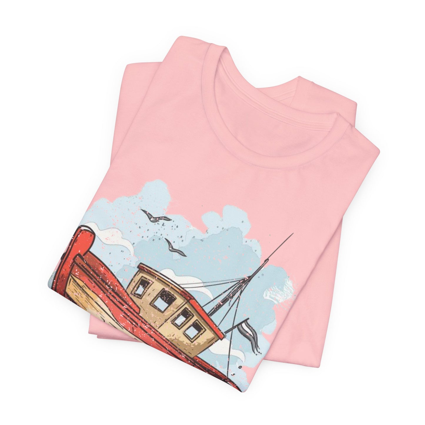 Aqua Blue Water Canal Boat T Shirt - US