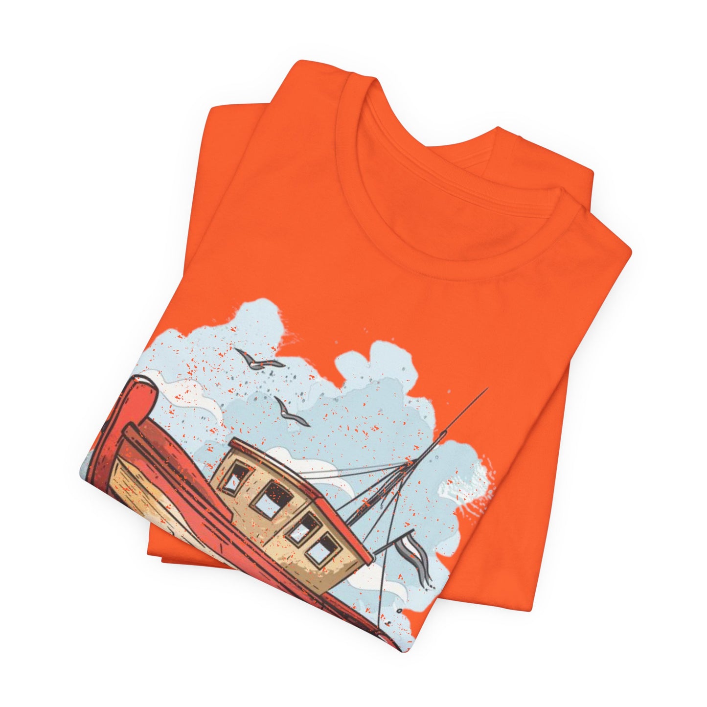 Aqua Blue Water Canal Boat T Shirt - UK