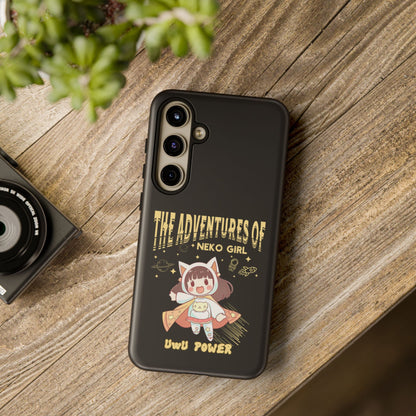 Cartoon Hero Anime Cat Meme Girl Phone Case, iPhone, Pixel, Samsung