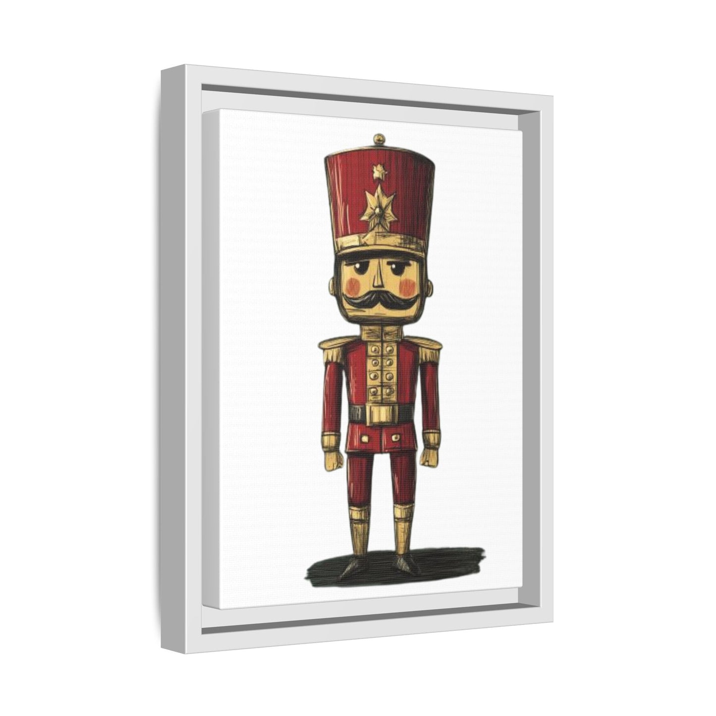 Military Army Toy Soldier Uniform Matte Canvas, Framed (Multi-color)