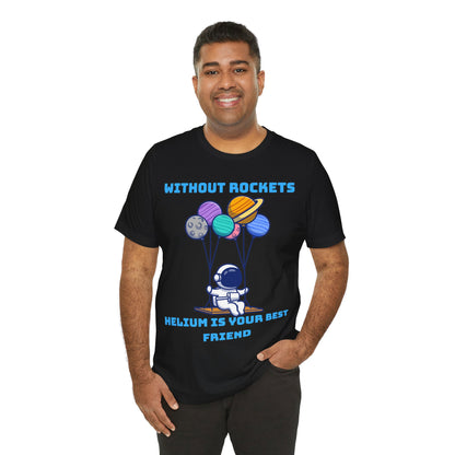 Funny Science Balloon Meme Astronaut Rocket T Shirt - UK