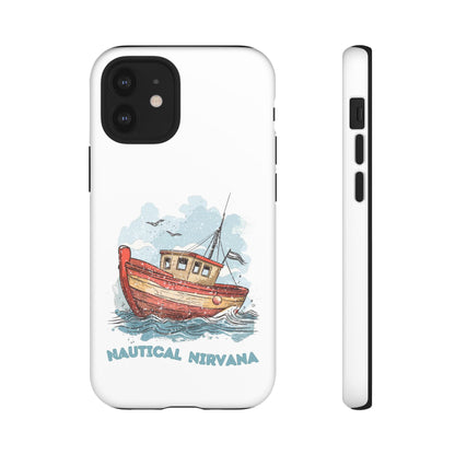 Aqua Blue Water Canal Boat White Phone Case iPhone Pixel Samsung