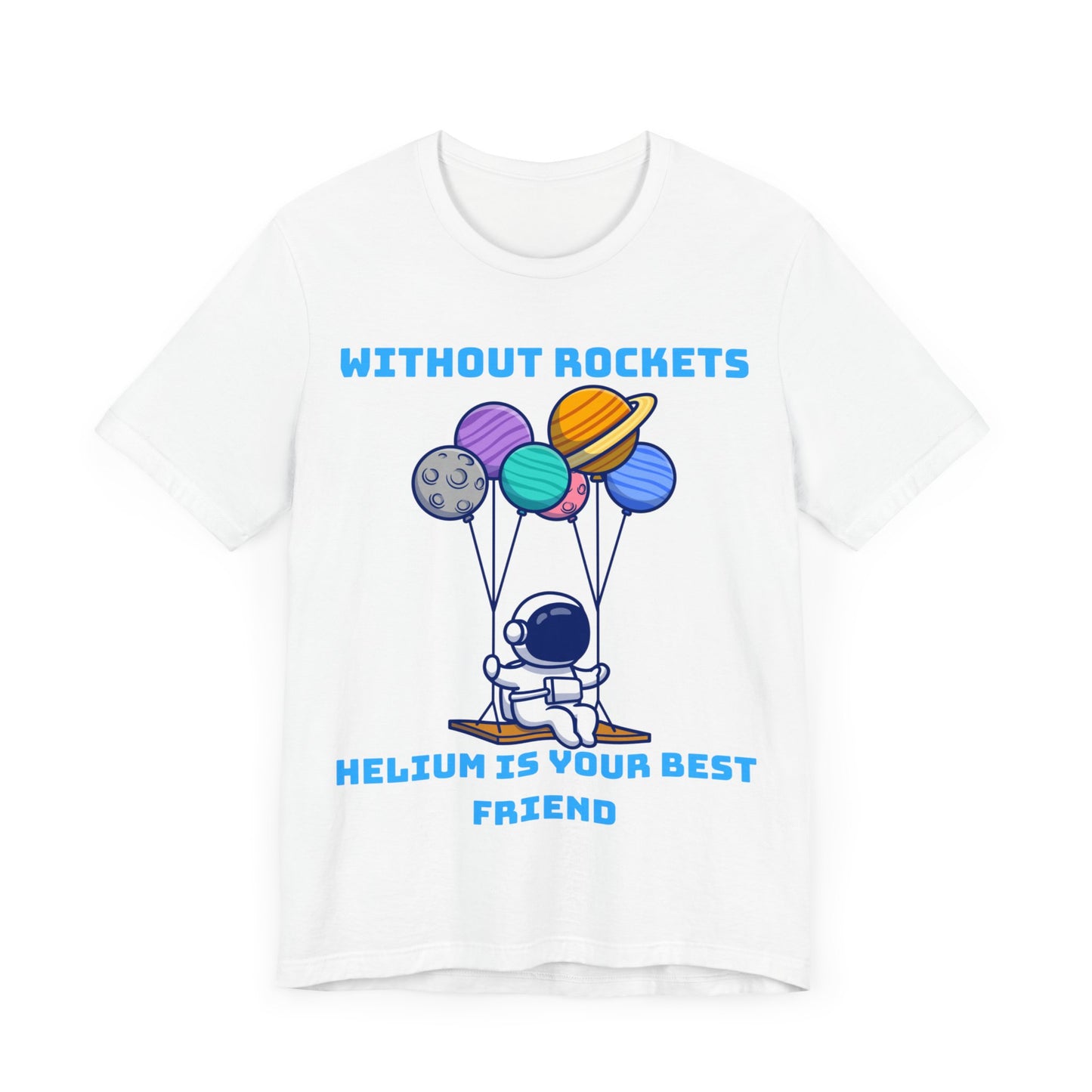 Funny Science Balloon Meme Astronaut Rocket T Shirt - UK