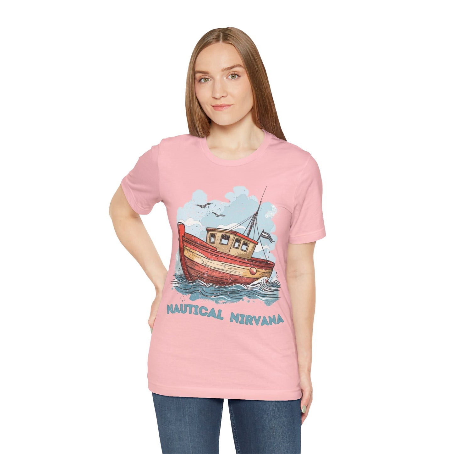 Aqua Blue Water Canal Boat T Shirt - US