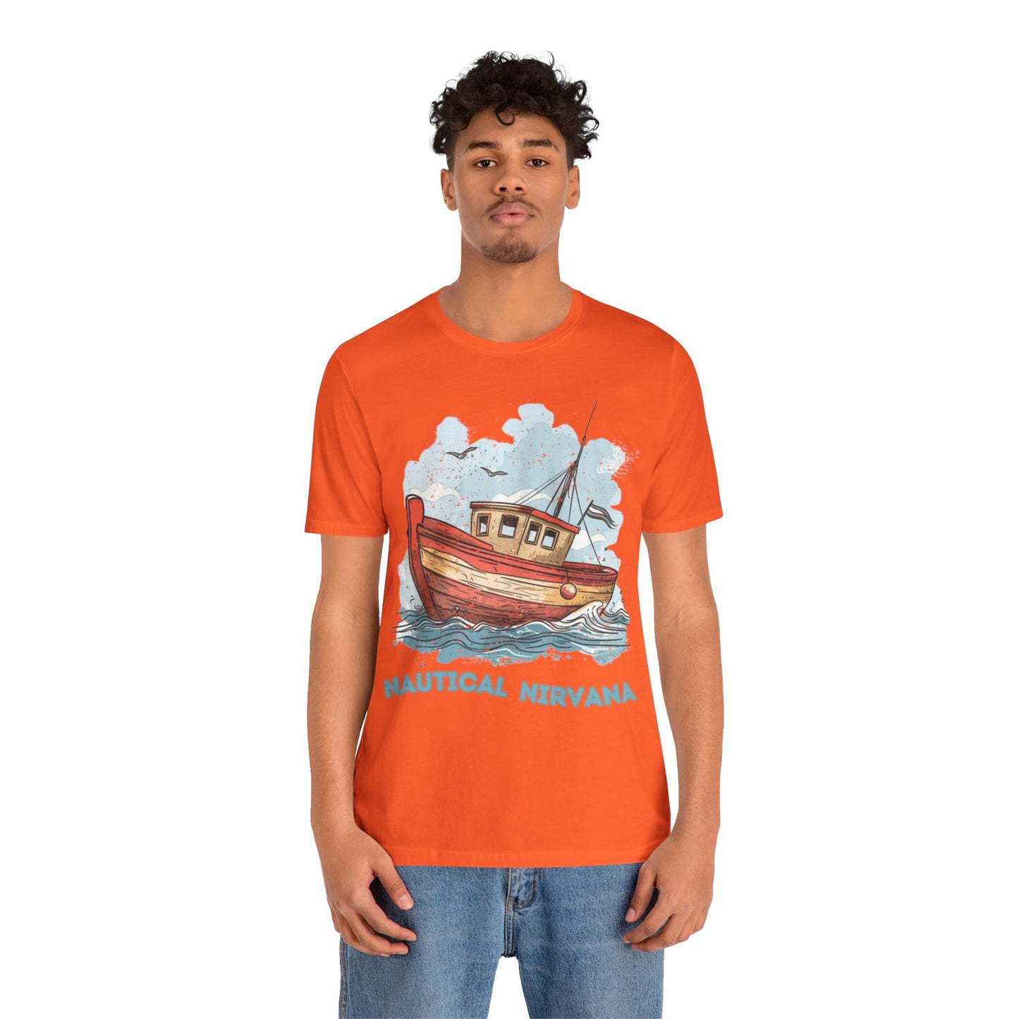 Aqua Blue Water Canal Boat T Shirt - UK