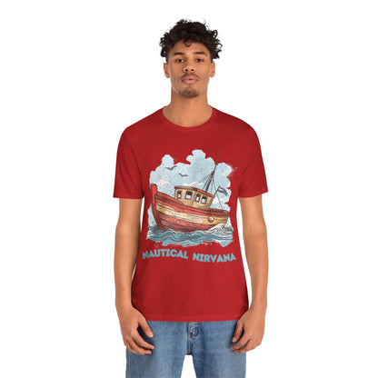 Aqua Blue Water Canal Boat T Shirt - UK