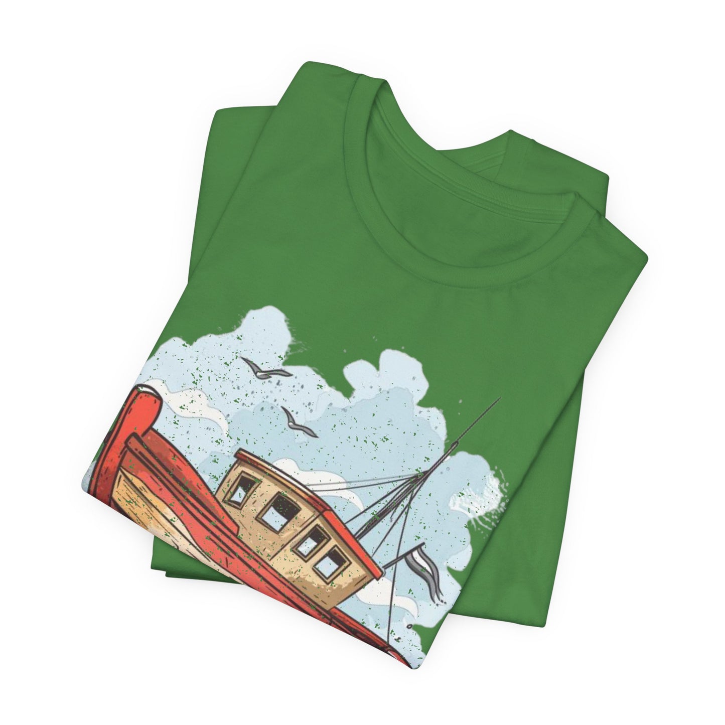 Aqua Blue Water Canal Boat T Shirt - UK