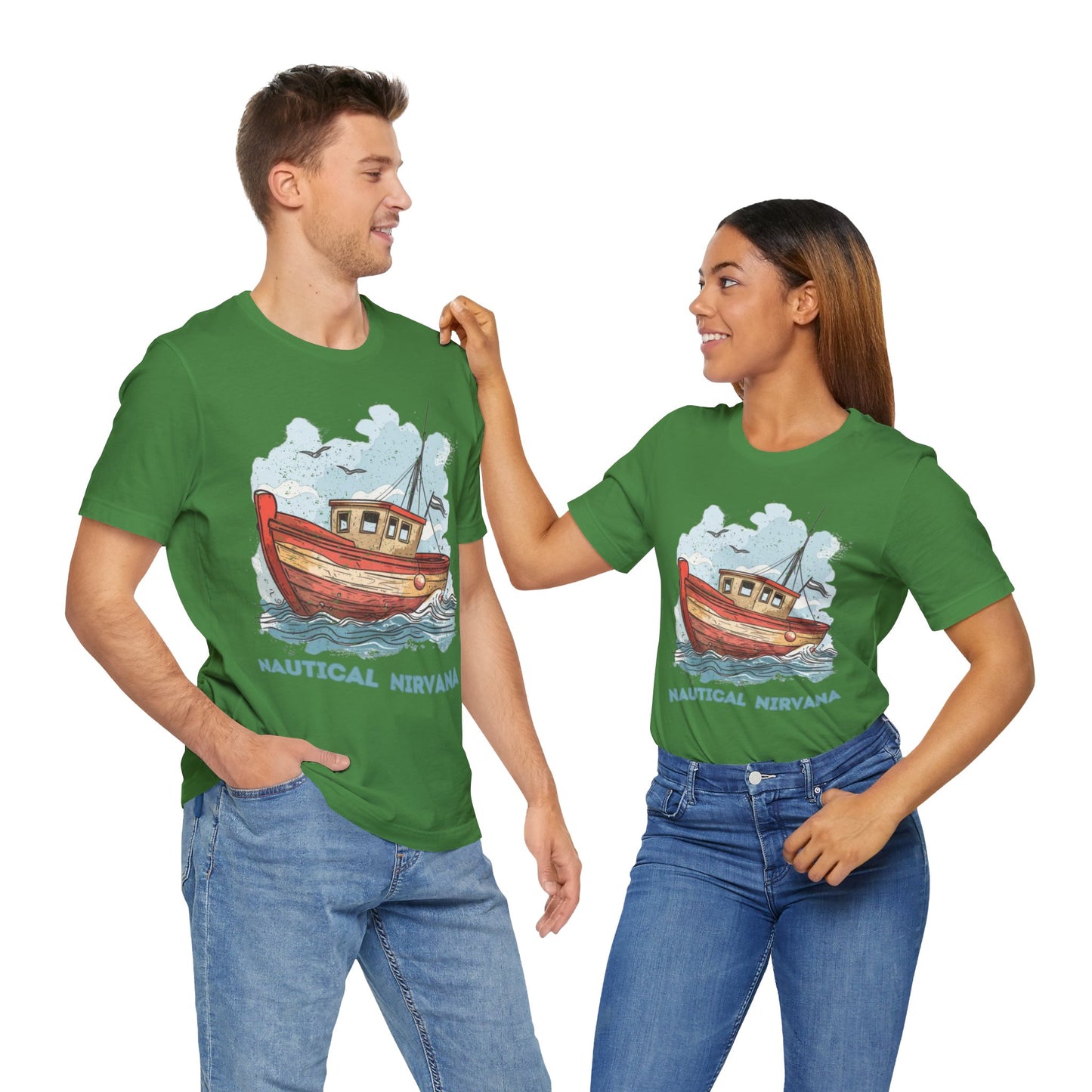 Aqua Blue Water Canal Boat T Shirt - US