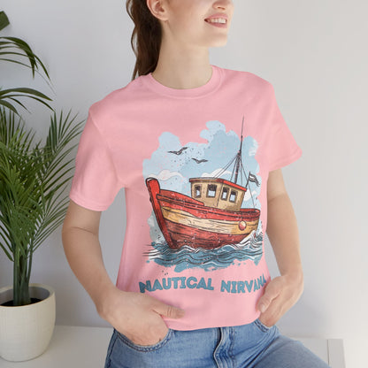 Aqua Blue Water Canal Boat T Shirt - US