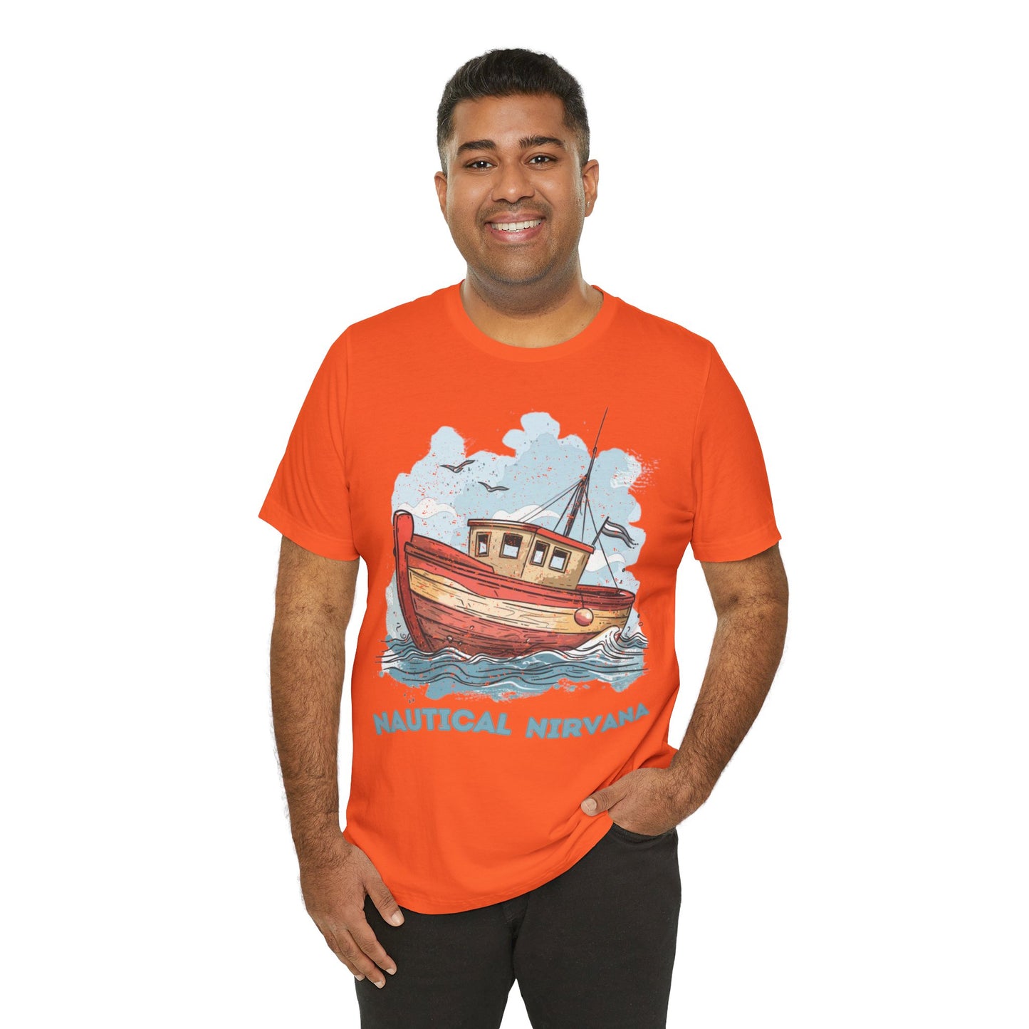 Aqua Blue Water Canal Boat T Shirt - US