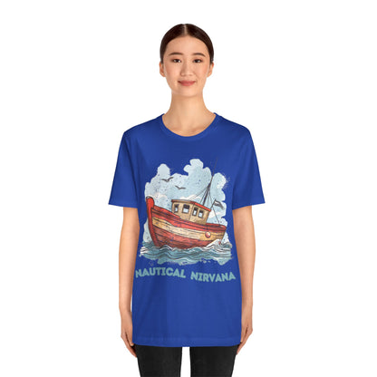 Aqua Blue Water Canal Boat T Shirt - US