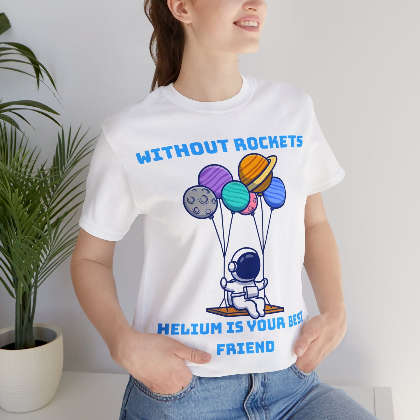 Funny Science Balloon Meme Astronaut Rocket T Shirt - UK