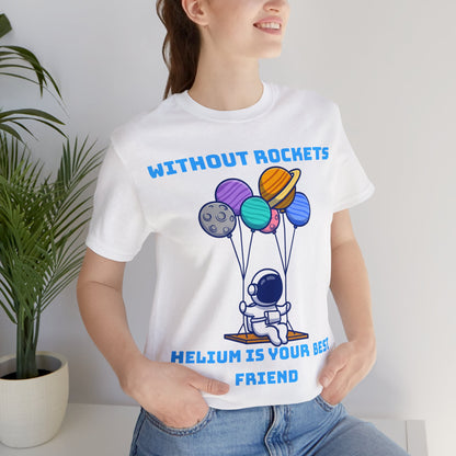 Funny Science Balloon Meme Astronaut Rocket T Shirt - UK