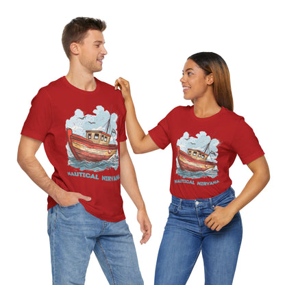 Aqua Blue Water Canal Boat T Shirt - UK