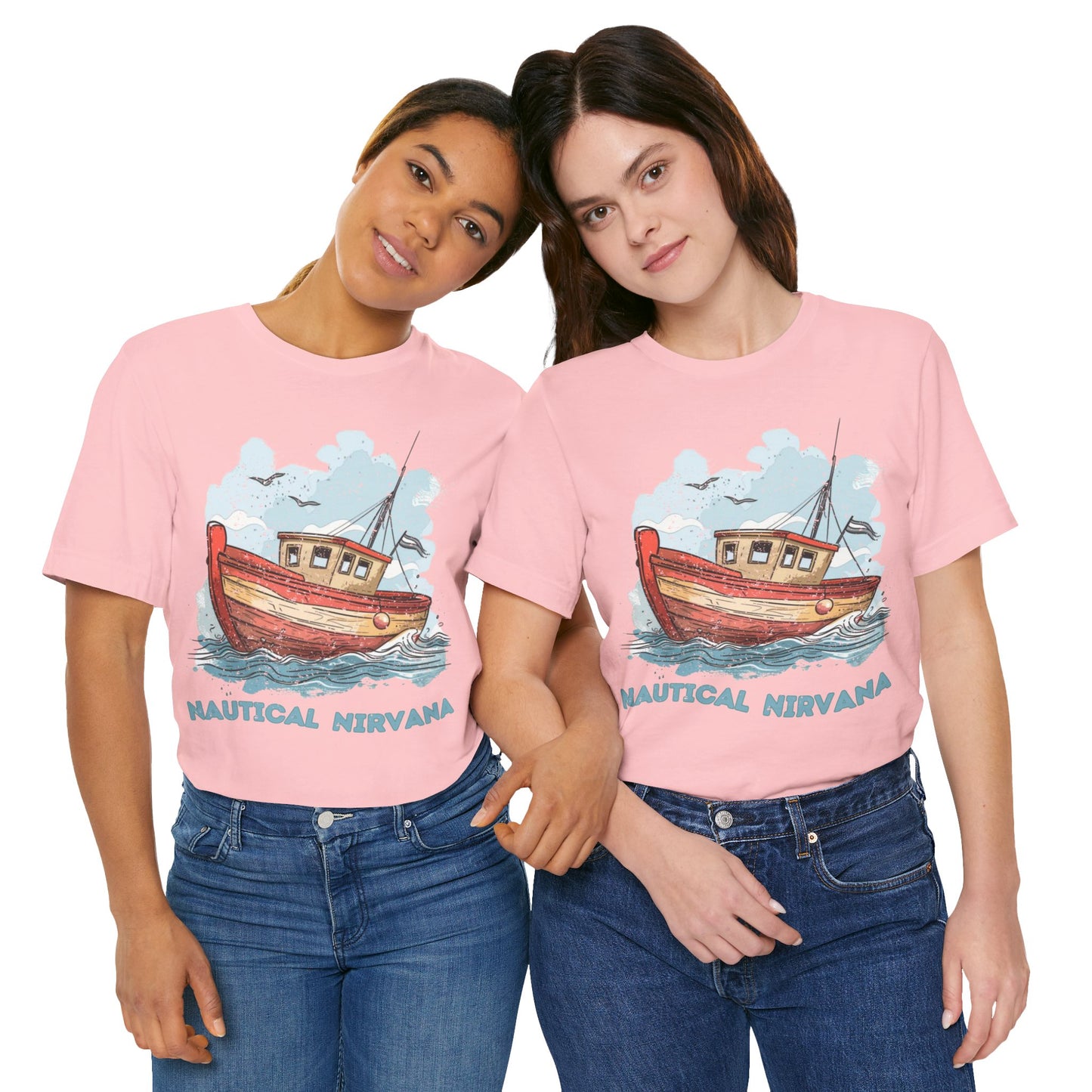 Aqua Blue Water Canal Boat T Shirt - US