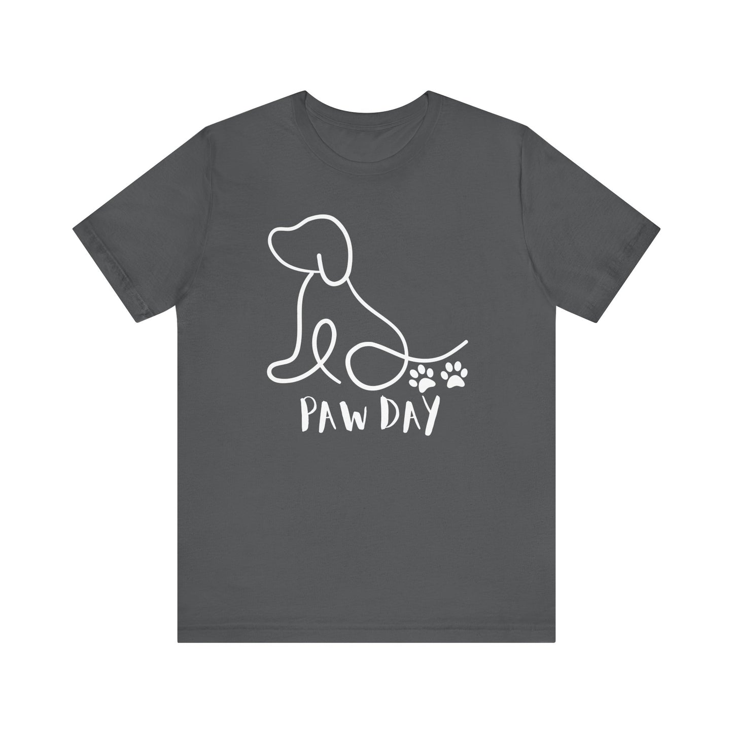 Cute Pet Dog White Print T Shirt - US