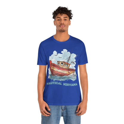 Aqua Blue Water Canal Boat T Shirt - US