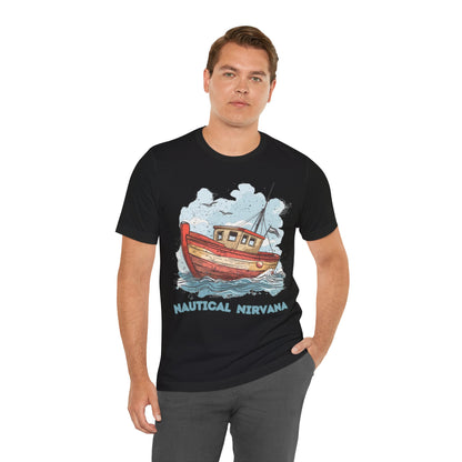 Aqua Blue Water Canal Boat T Shirt - US