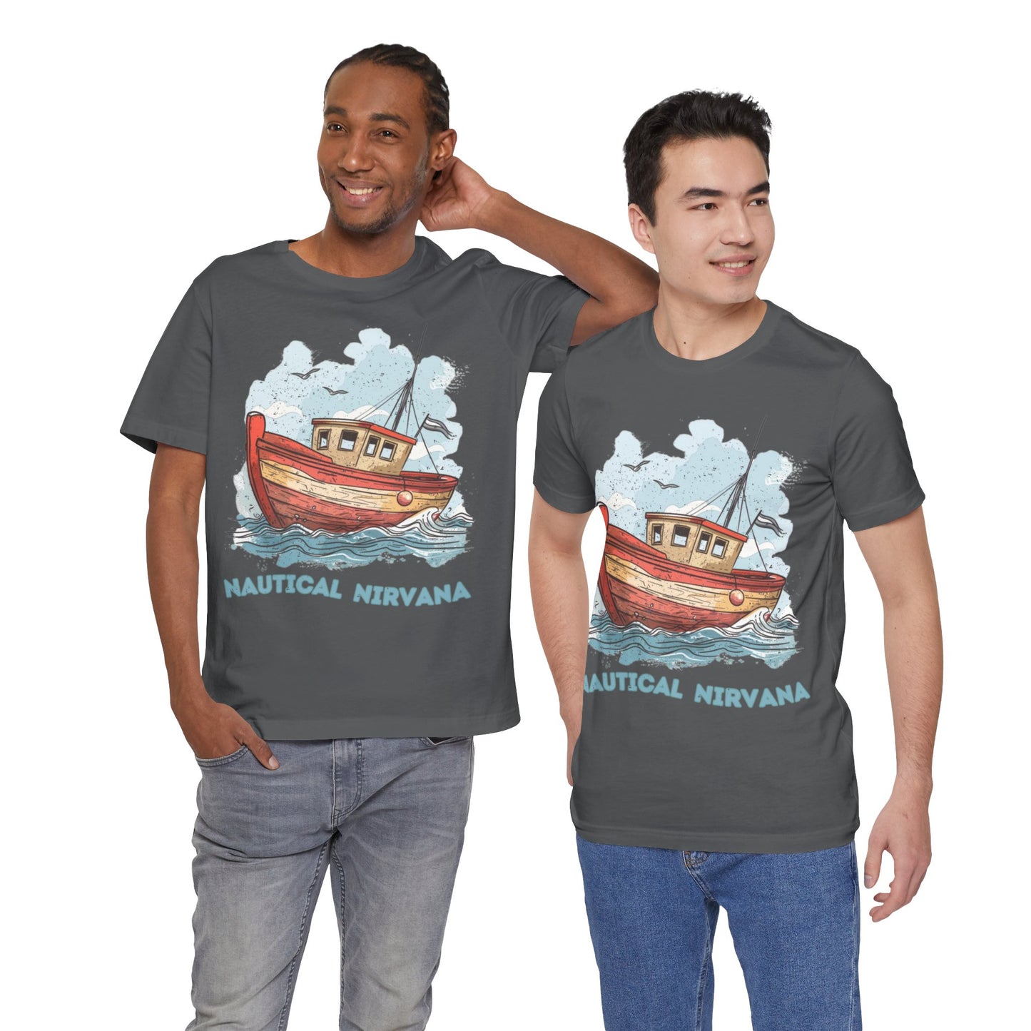 Aqua Blue Water Canal Boat T Shirt - US