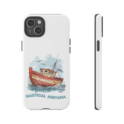 Aqua Blue Water Canal Boat White Phone Case iPhone Pixel Samsung