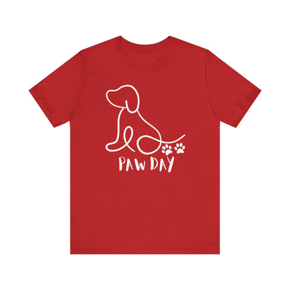 Cute Pet Dog White Print T Shirt - US