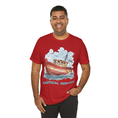 Aqua Blue Water Canal Boat T Shirt - US