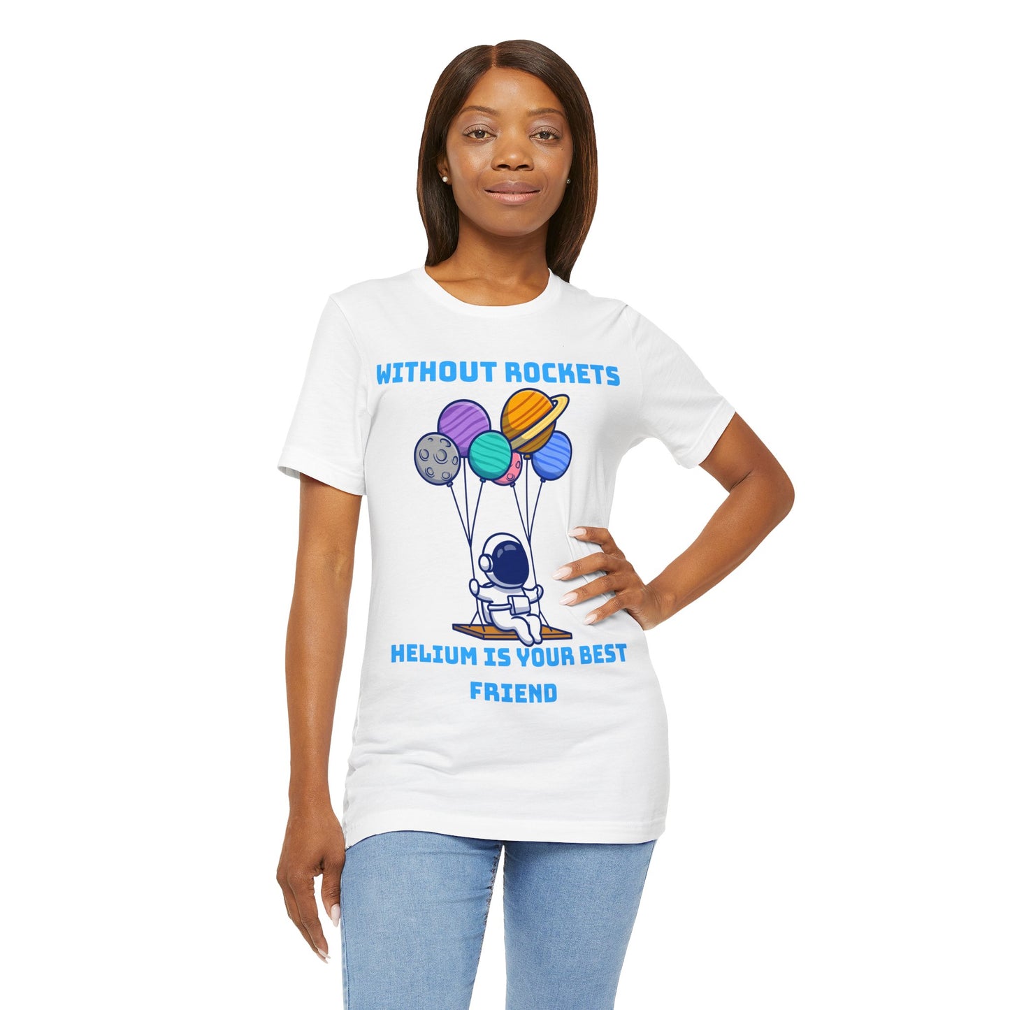 Funny Science Balloon Meme Astronaut Rocket T Shirt - UK