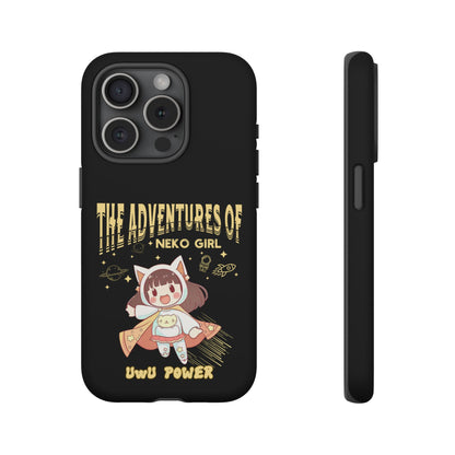 Cartoon Hero Anime Cat Meme Girl Phone Case, iPhone, Pixel, Samsung