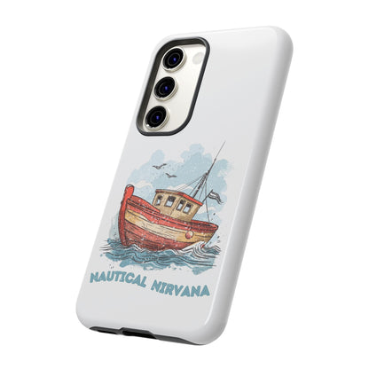 Aqua Blue Water Canal Boat White Phone Case iPhone Pixel Samsung